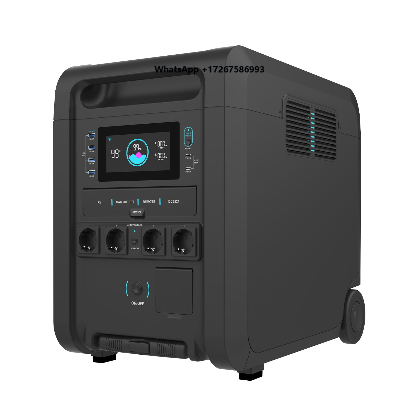 Outdoor Power Generator - 5000w Portable Power Station Solar Generator