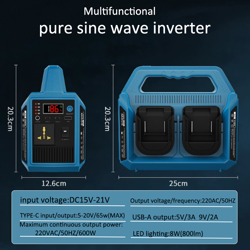 Outdoor Power Adapter Usb - 600W Lithium Battery Inverter USB Power