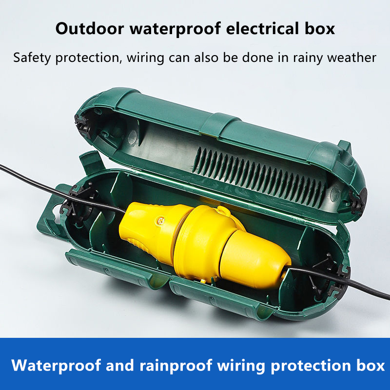 Outdoor Power Outlet Box - Outdoor Extension Cord Safety Cover With