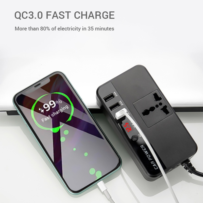 Outdoor Power Adapter Usb - 200W Portable Car Inverter Car Fast