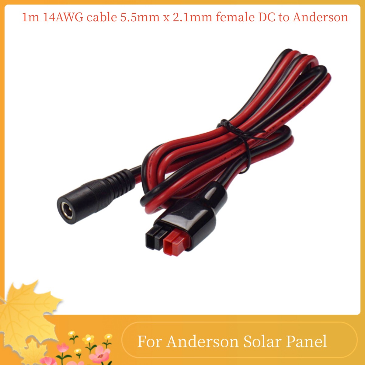 Portable Generator Inverter - 1m 14AWG cable 5.5mm x 2.1mm