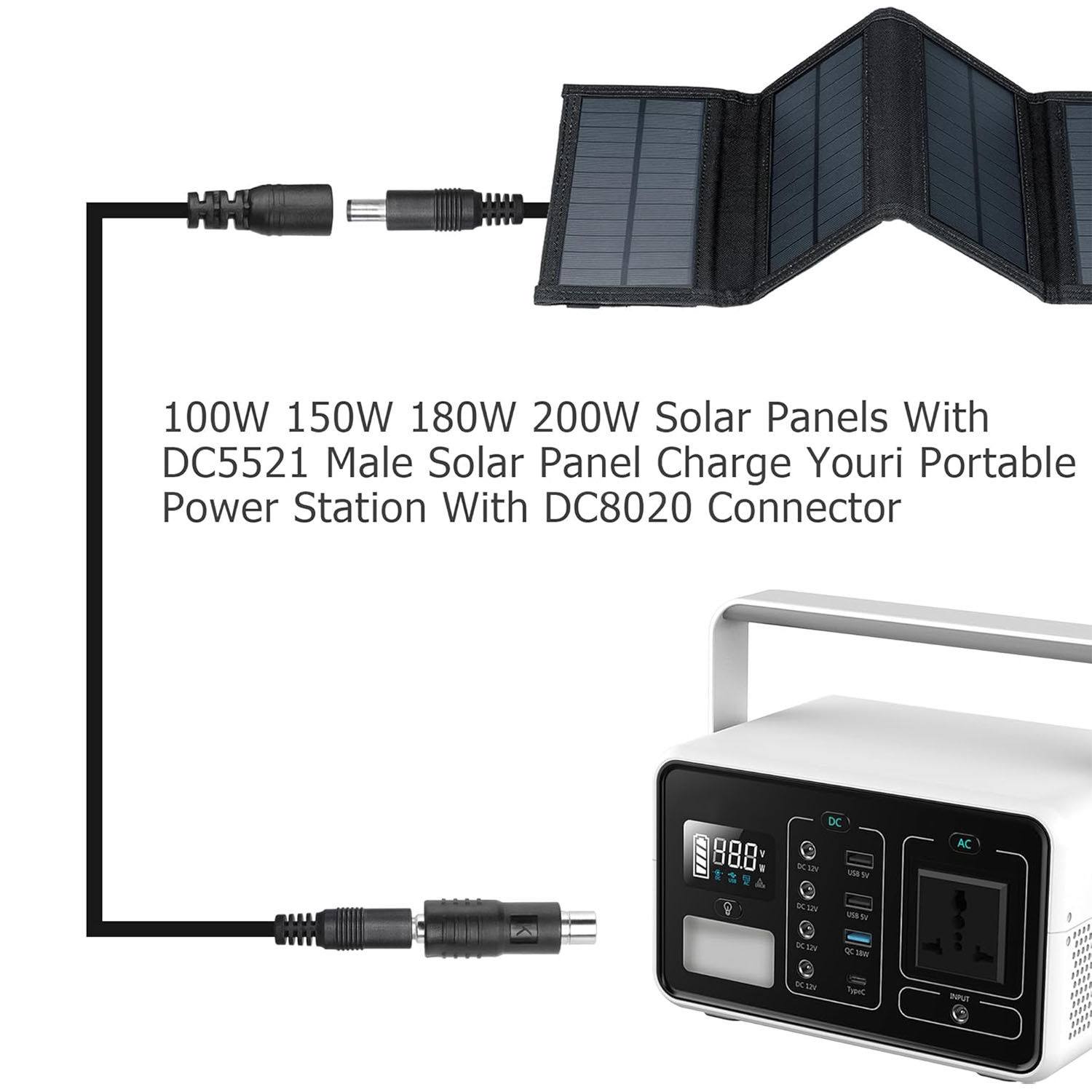 DC Power 5.5mm X 2.1mm Female  - огляд і ціна Portable Generator Inverter