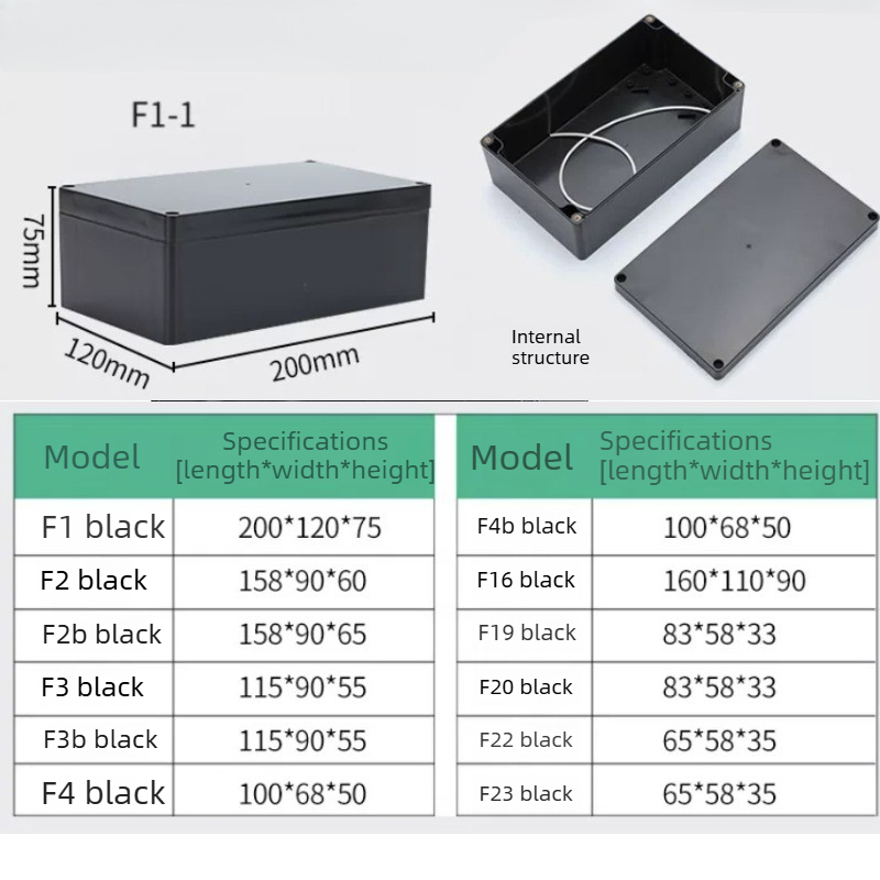 Type F Black Waterproof Juncti - огляд і ціна Outdoor Power Supply Box