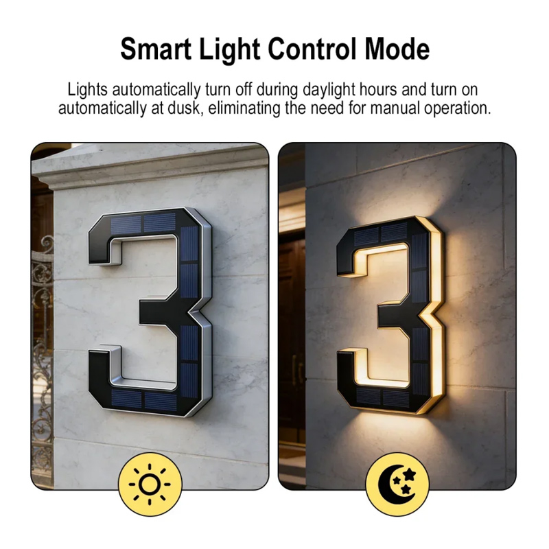 Solar Powered House Number Sig - огляд і ціна Outdoor Power Number