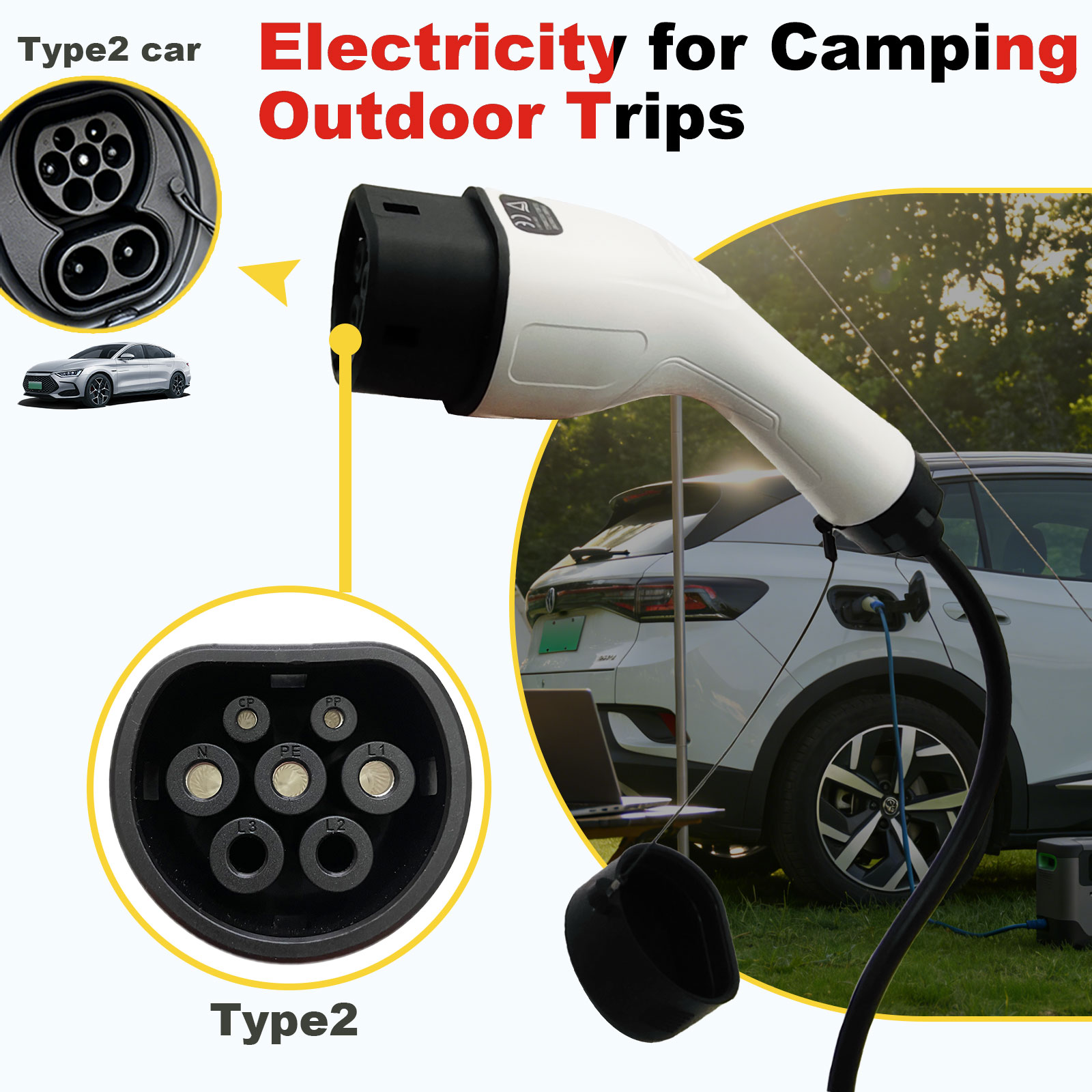 Type2 V2L Discharge Adapter 16 - огляд і ціна Outdoor Power Outlet