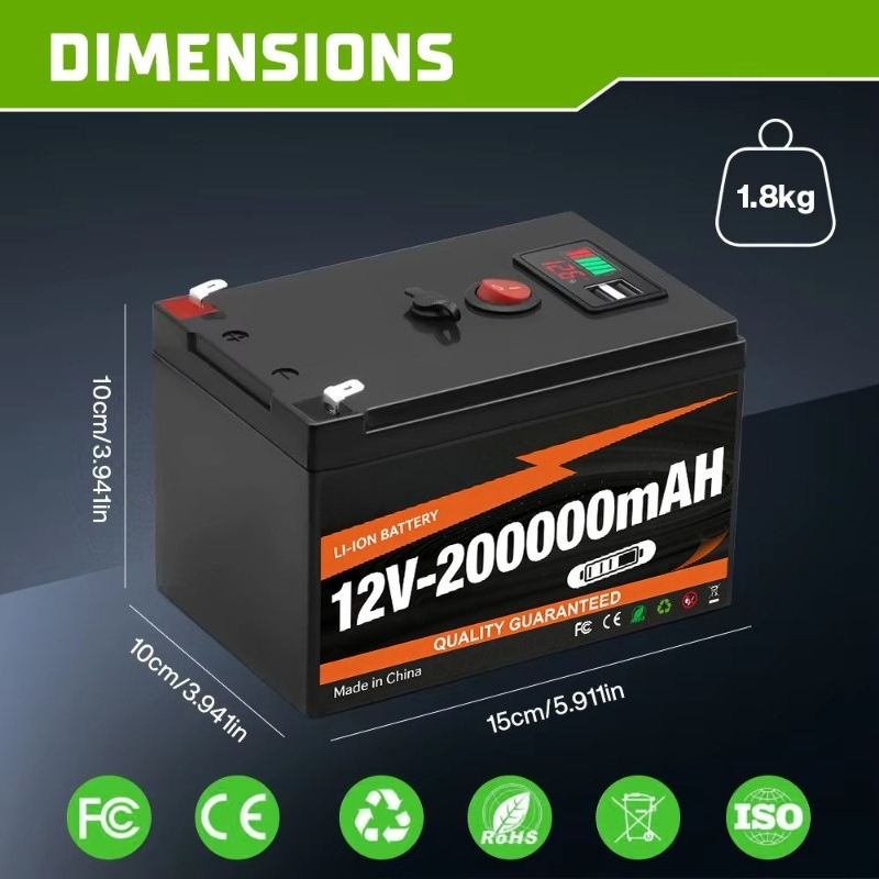 12V 200000mAh Rechargeable Lit - огляд і ціна Outdoor Power Number