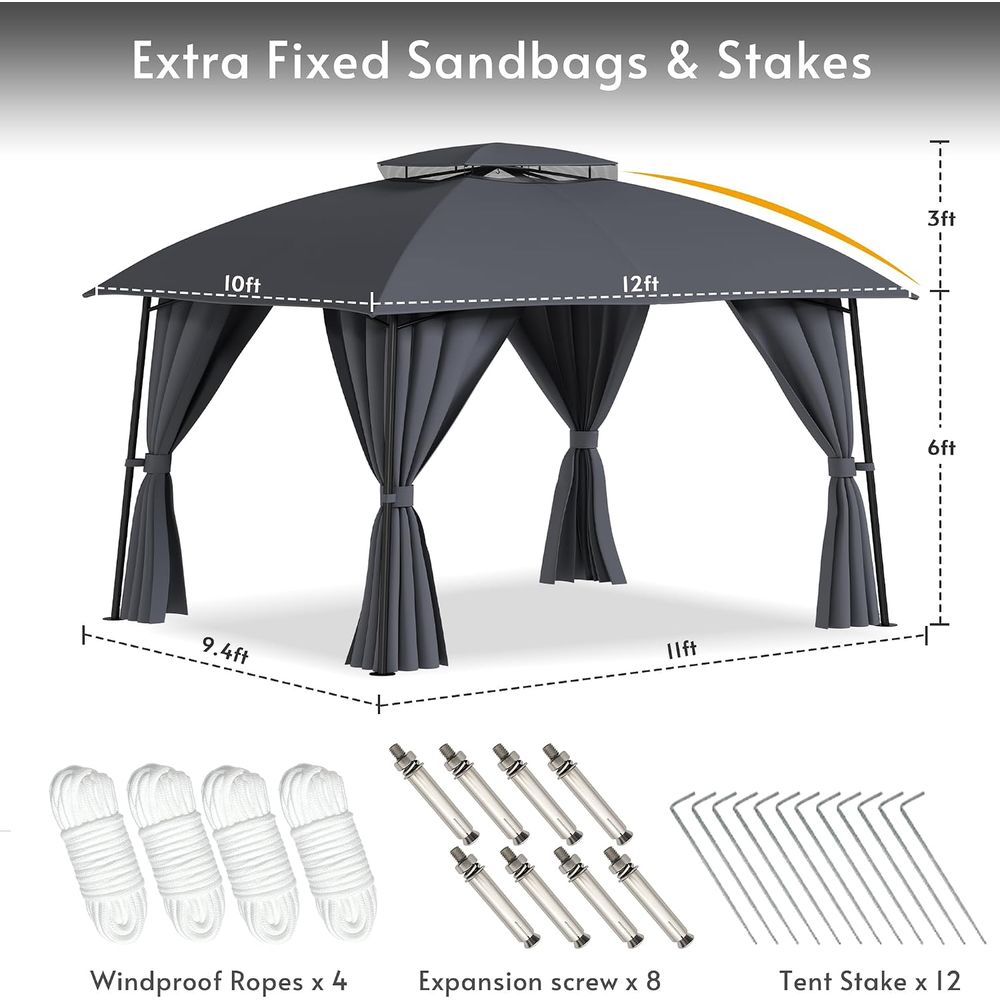 Outdoor Patio Gazebo 1012 with - огляд і ціна Outdoor Power For Gazebo