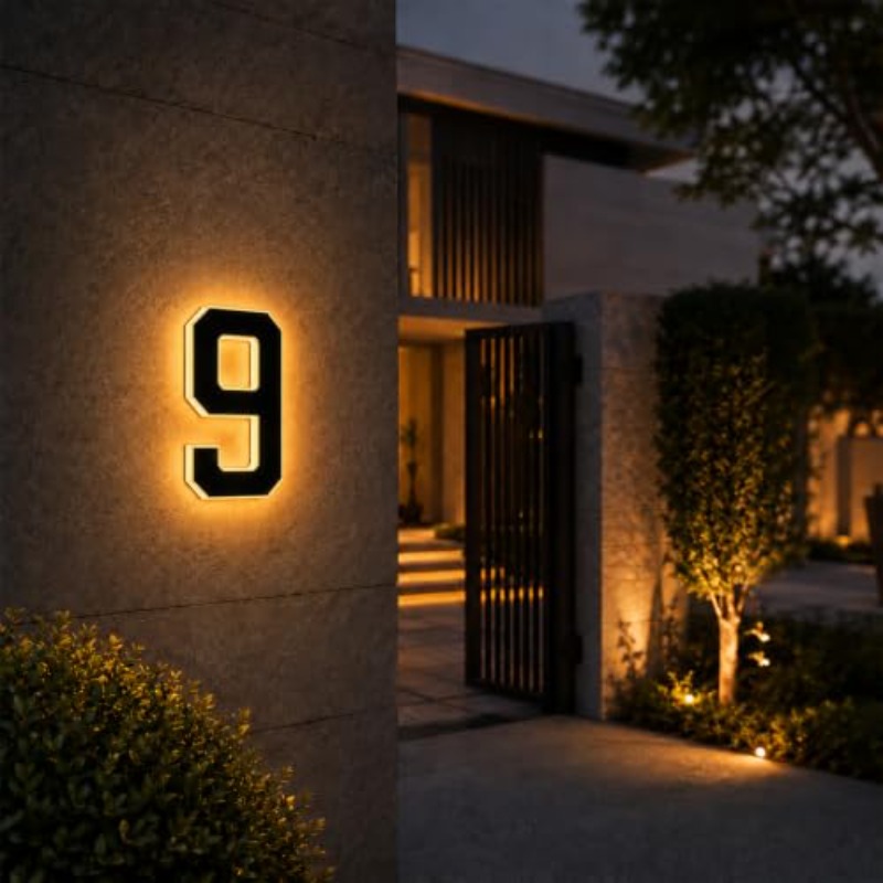 Solar Powered LED House Number - огляд і ціна Outdoor Power Number