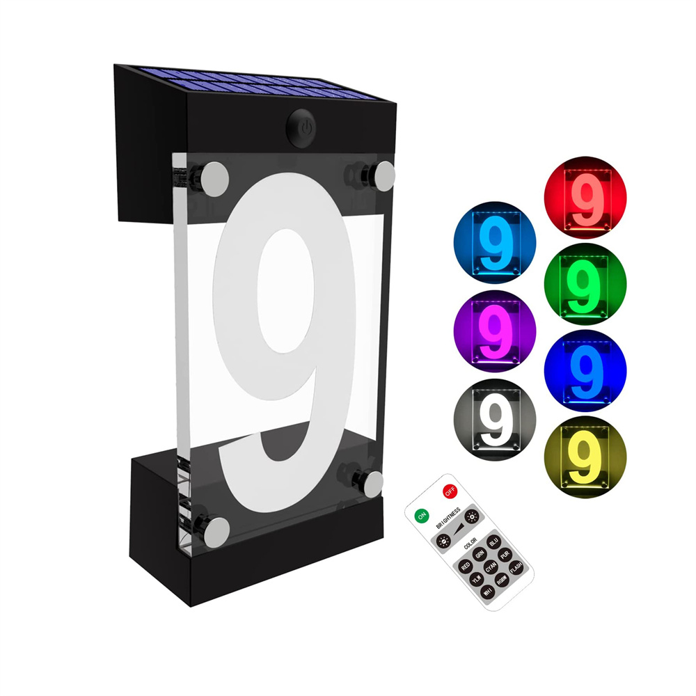 Solar Powered RGB Color House  - огляд і ціна Outdoor Power Number