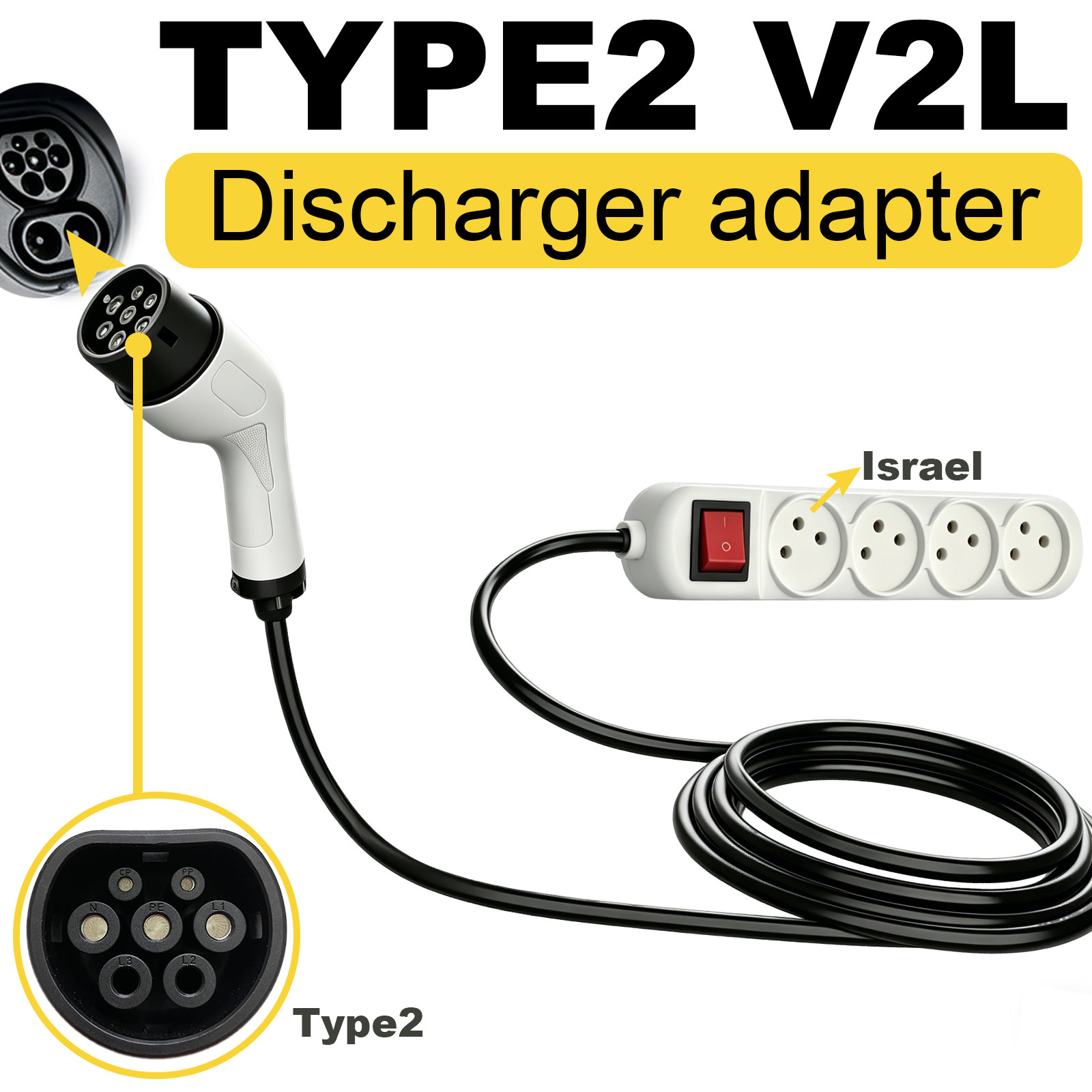 Type2 V2L Discharge Adapter Is - огляд і ціна Outdoor Power Outlet