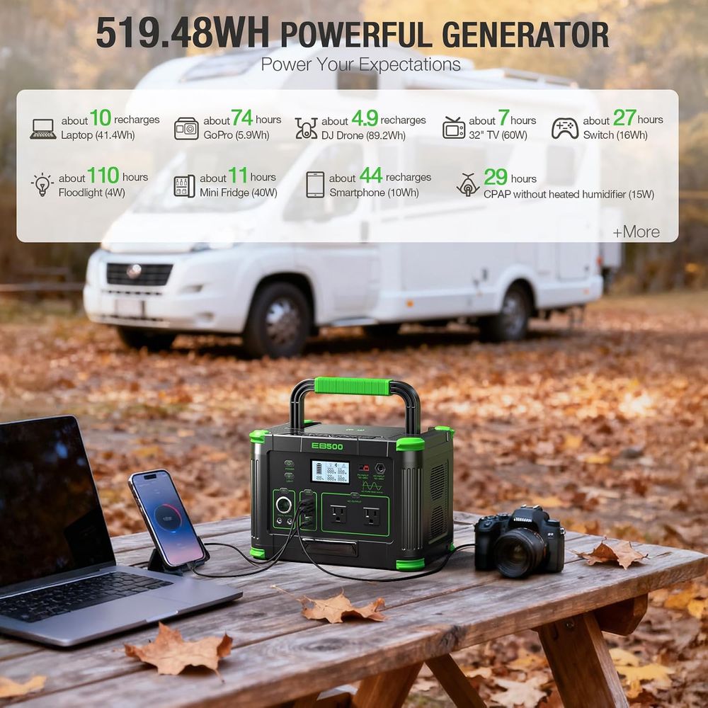 500W Portable Power Station 51 - огляд і ціна Outdoor Power Outlet