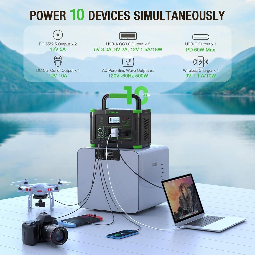 500W Portable Power Station 51 - огляд і ціна Outdoor Power Outlet
