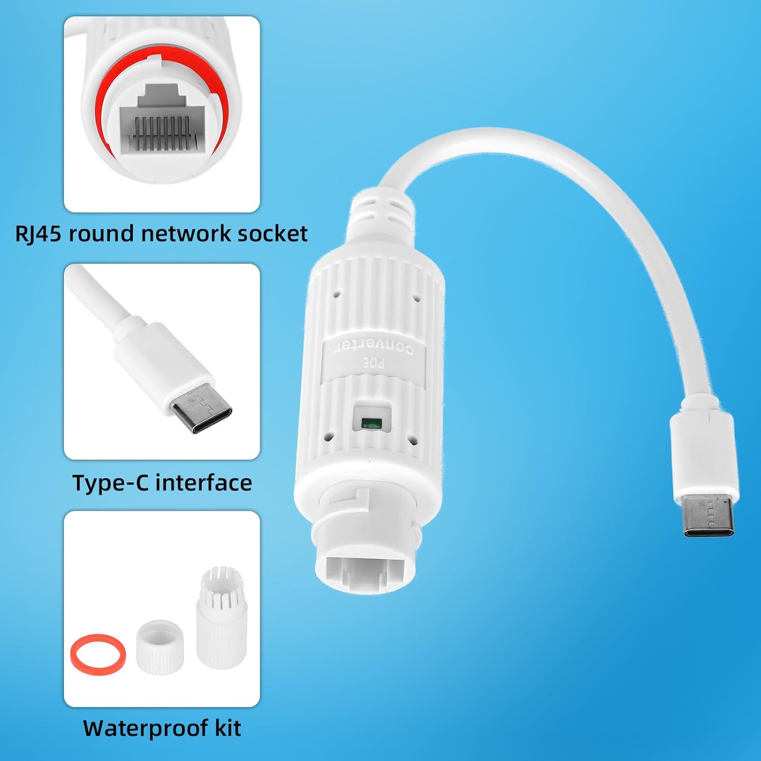 POE to USB-C Power Converter O - огляд і ціна Outdoor Power Adapter Usb