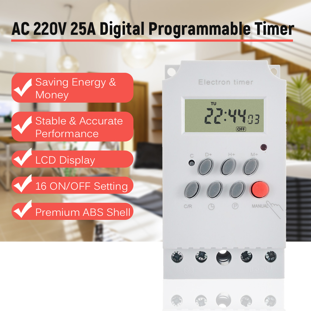 AC 220V 25A Digital Programmab - огляд і ціна Outdoor Power Timer