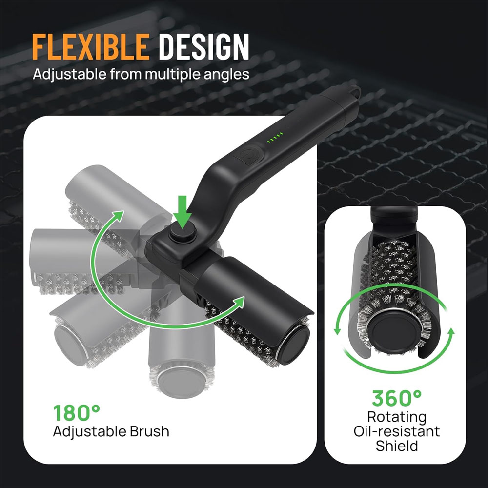 Electric Grill Brush Rechargea - огляд і ціна Outdoor Power Grill