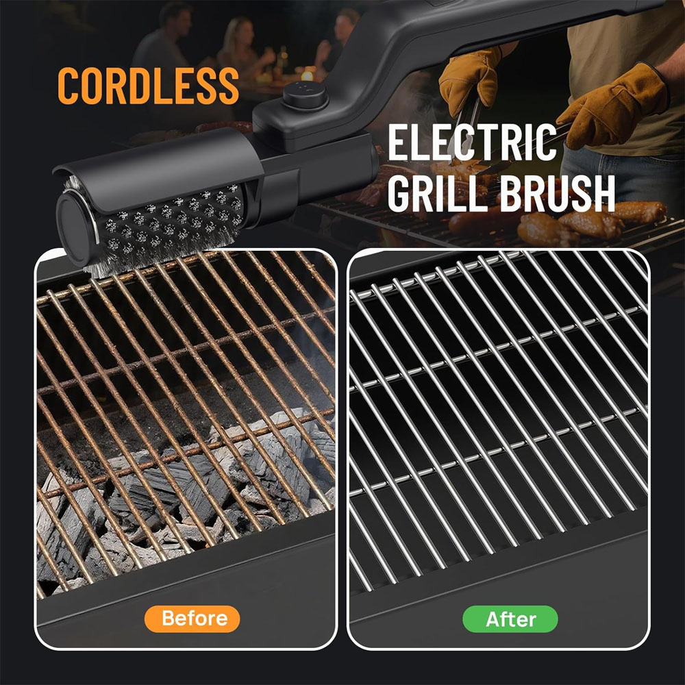 Electric Grill Brush Rechargea - огляд і ціна Outdoor Power Grill