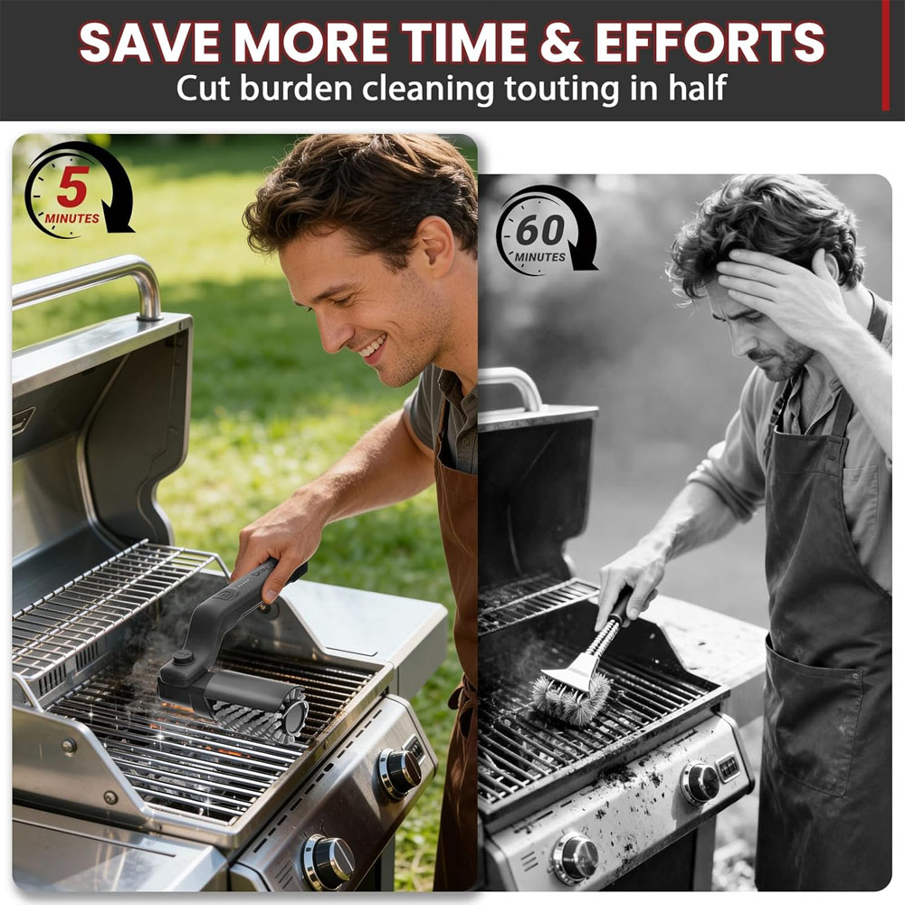 Electric Grill Brush Rechargea - огляд і ціна Outdoor Power Grill