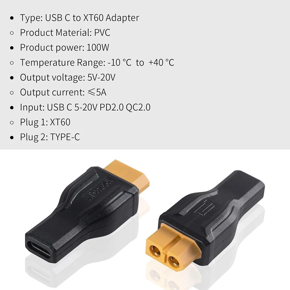 USB C to XT60 Adapter Converte - огляд і ціна Outdoor Power Adapter Usb