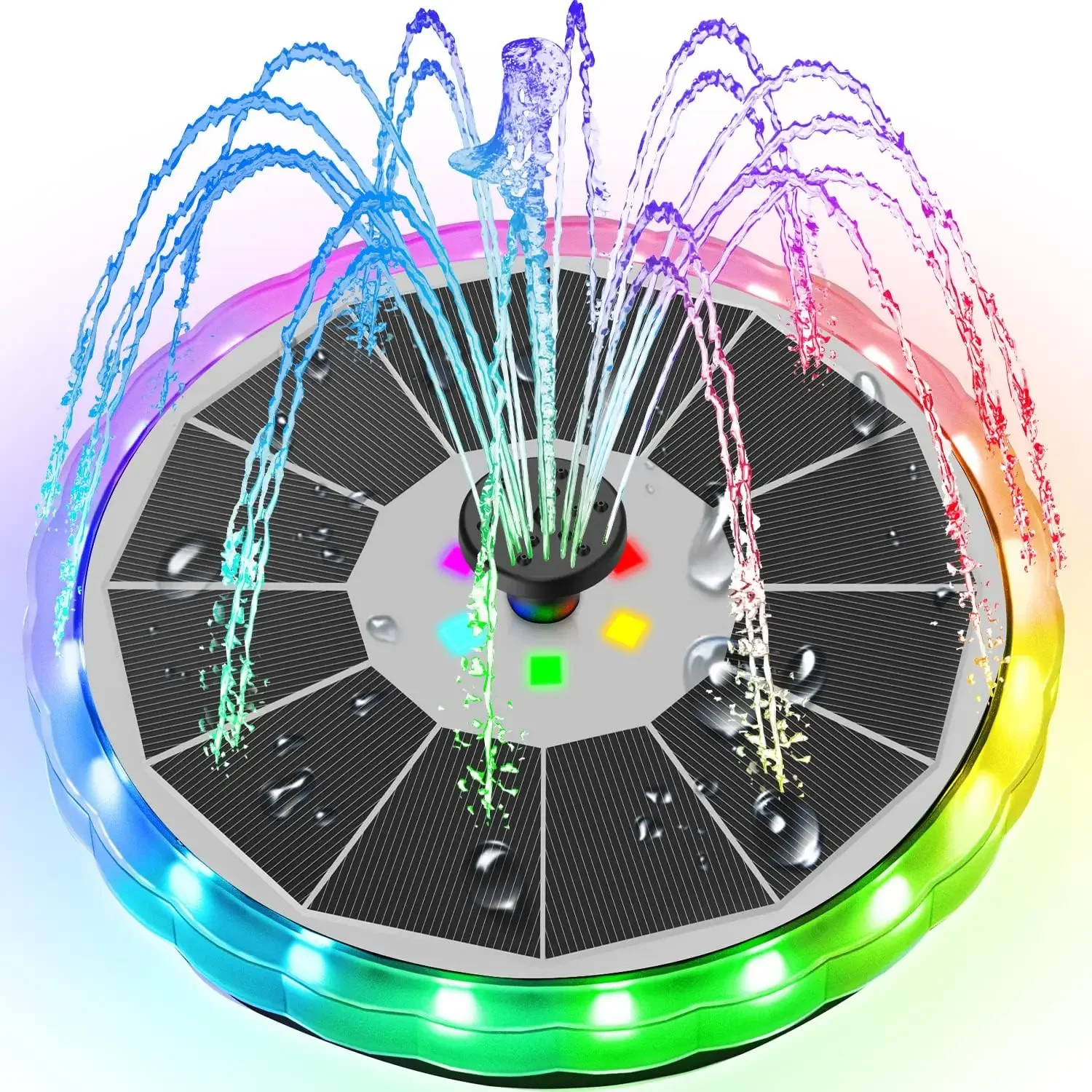Solar Fountain with LED Lights - огляд і ціна Panel Power Outdoor